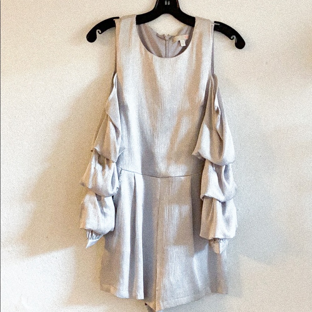 Gianni Bini Silver Romper - Picture 1 of 5